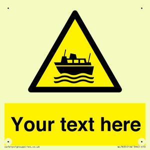 Custom warning ferries crossing vessels